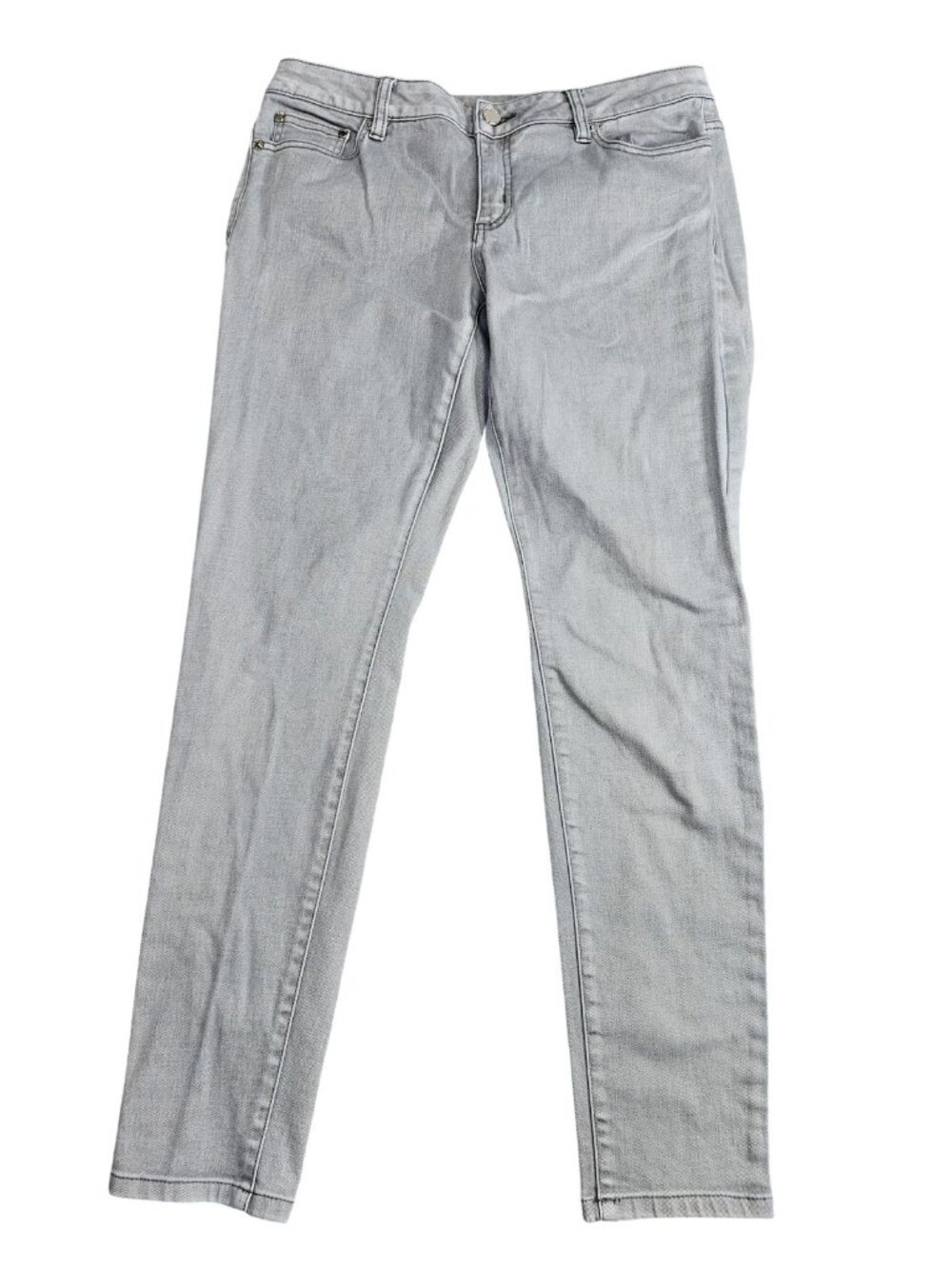 Michael Kors Izzy Skinny Jeans Womens 8 Gray Light Wash Mid Rise Stretch Denim